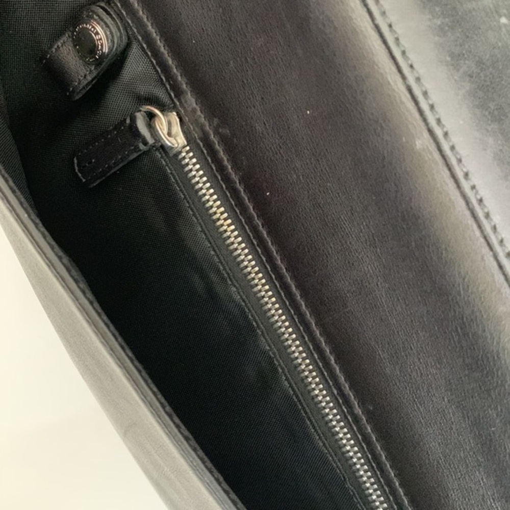 Coach Laptop Messenger Crossbody Briefcase Black Leather Lock Business Bag 5307 - Picture 10 of 16
